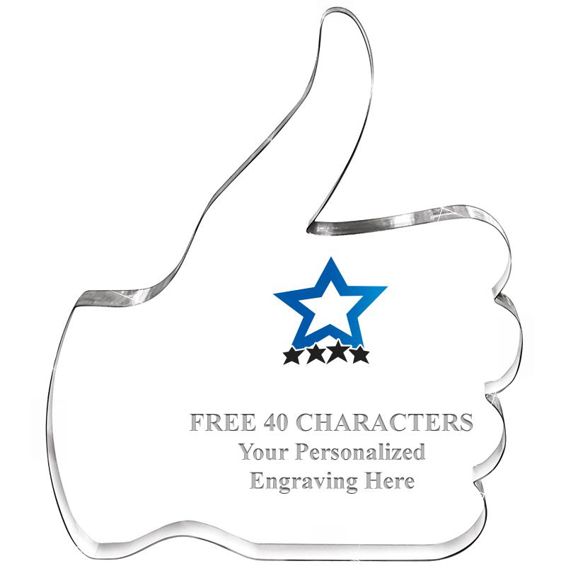 6" THUMBS UP ACRYLIC