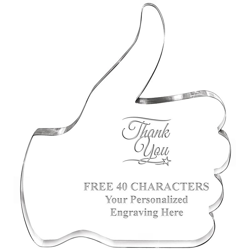 6" THUMBS UP ACRYLIC