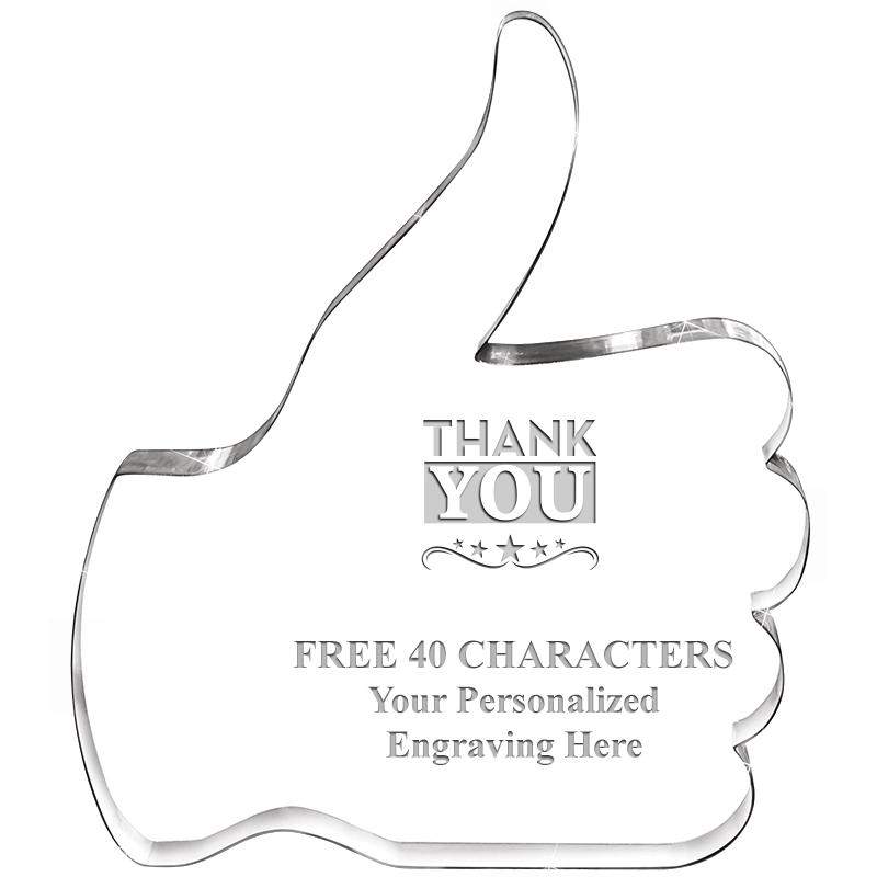 6" THUMBS UP ACRYLIC