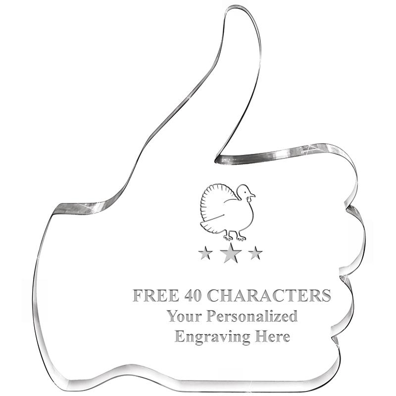 6" THUMBS UP ACRYLIC