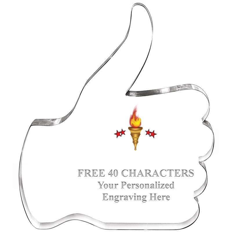 6" THUMBS UP ACRYLIC