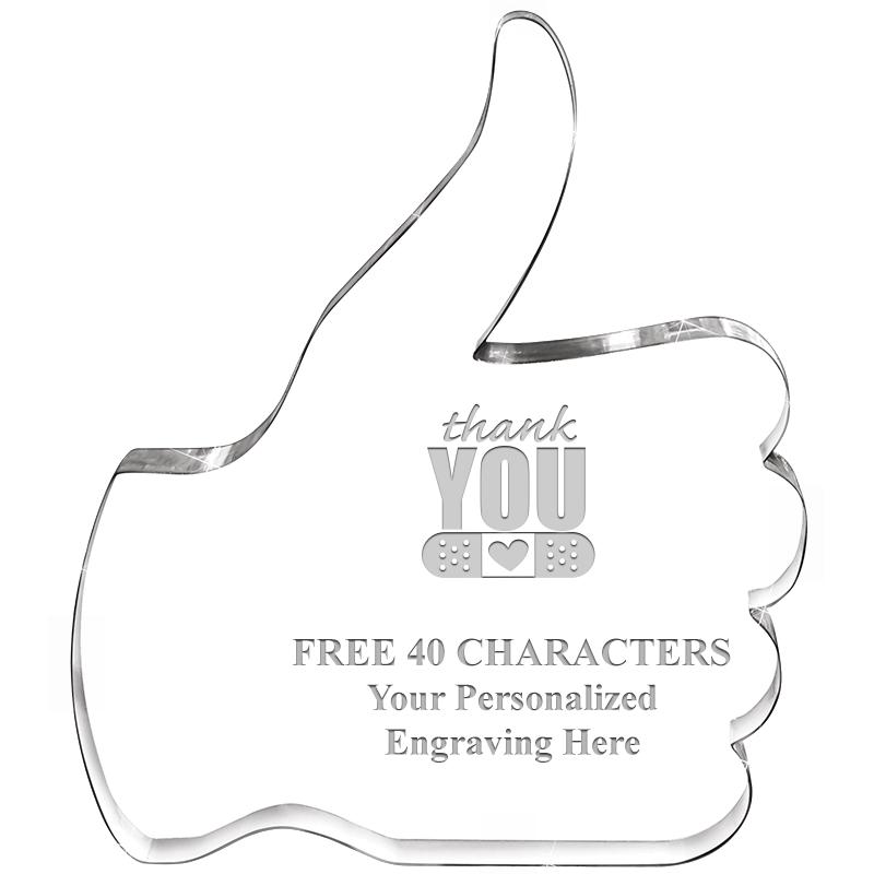 6" THUMBS UP ACRYLIC