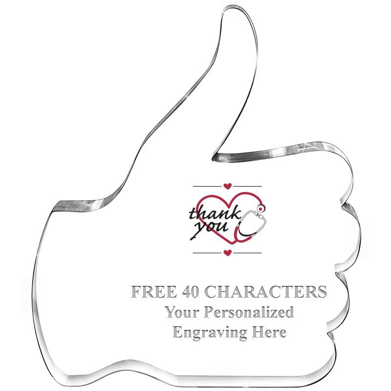 6" THUMBS UP ACRYLIC