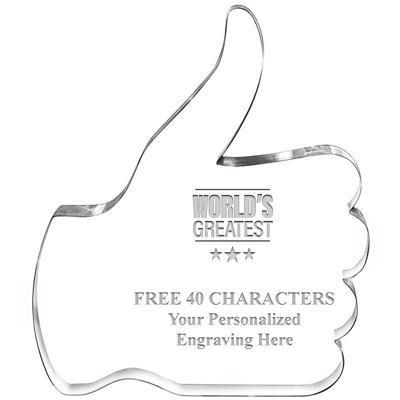 6" THUMBS UP ACRYLIC