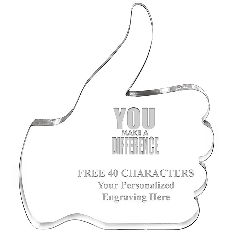 6" THUMBS UP ACRYLIC