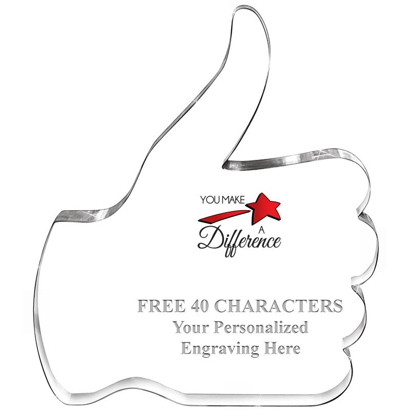 6" THUMBS UP ACRYLIC