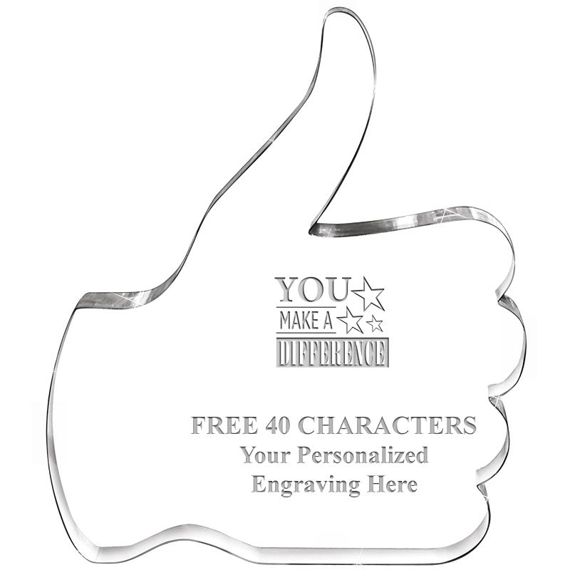 6" THUMBS UP ACRYLIC