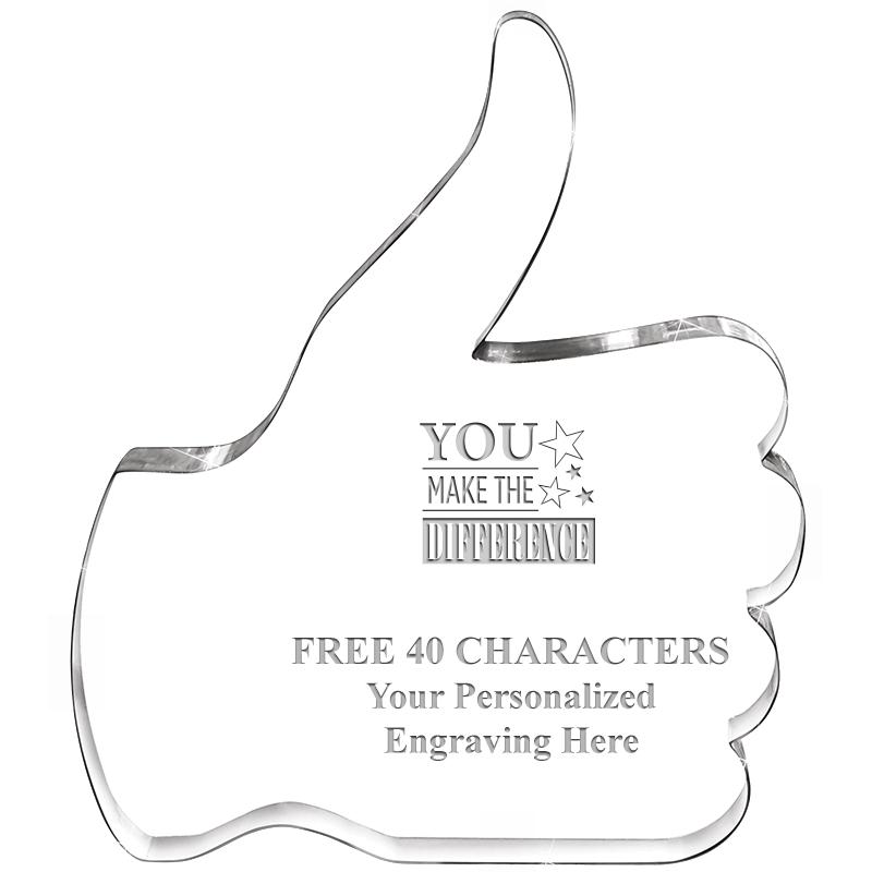 6" THUMBS UP ACRYLIC