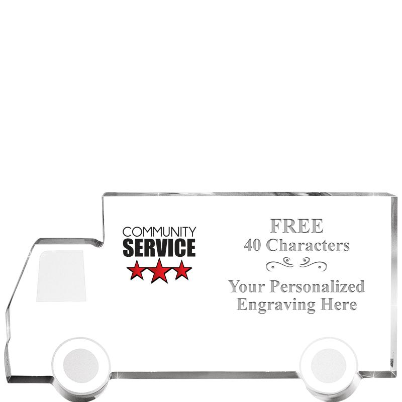 5" 4 WHEELER TRUCK ACRYLIC