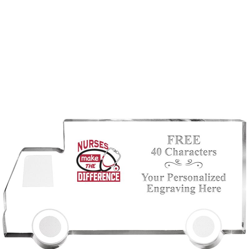 5" 4 WHEELER TRUCK ACRYLIC