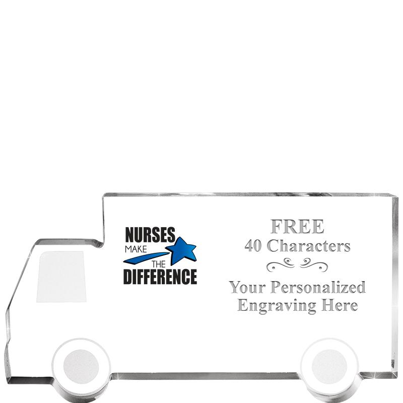 5" 4 WHEELER TRUCK ACRYLIC