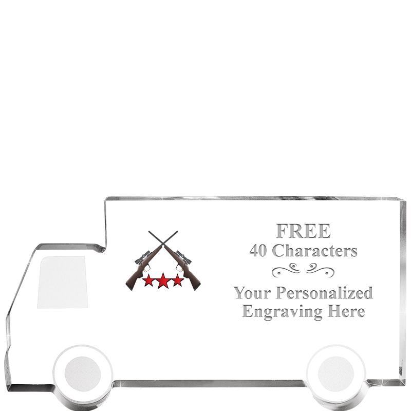 5" 4 WHEELER TRUCK ACRYLIC