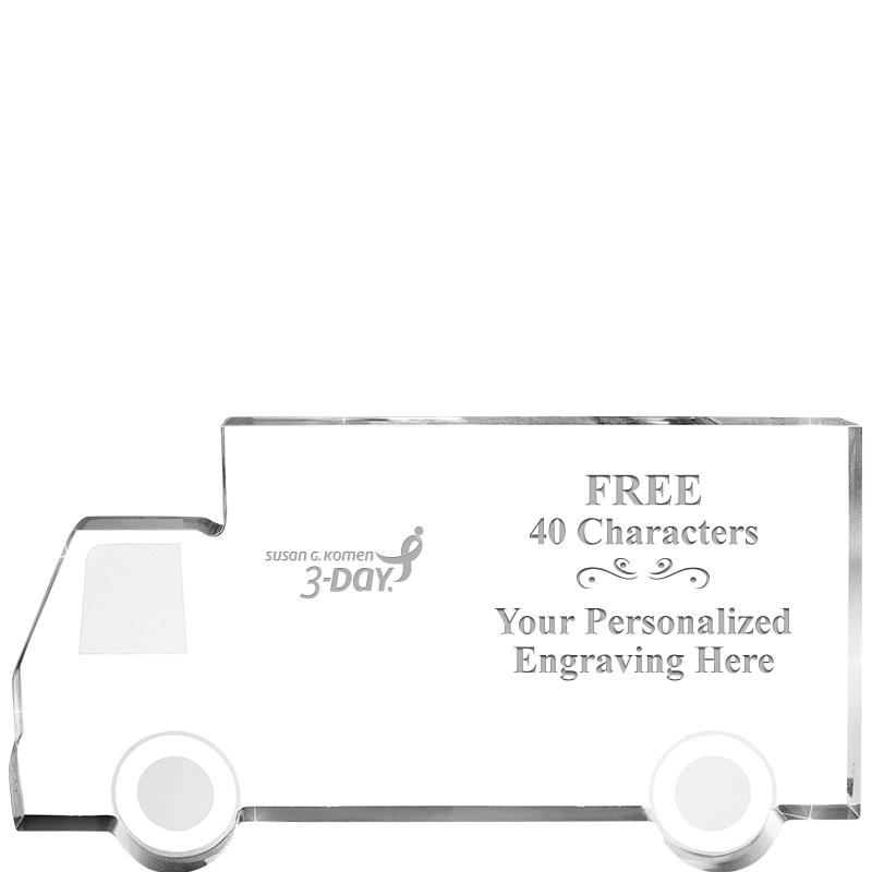 5" 4 WHEELER TRUCK ACRYLIC