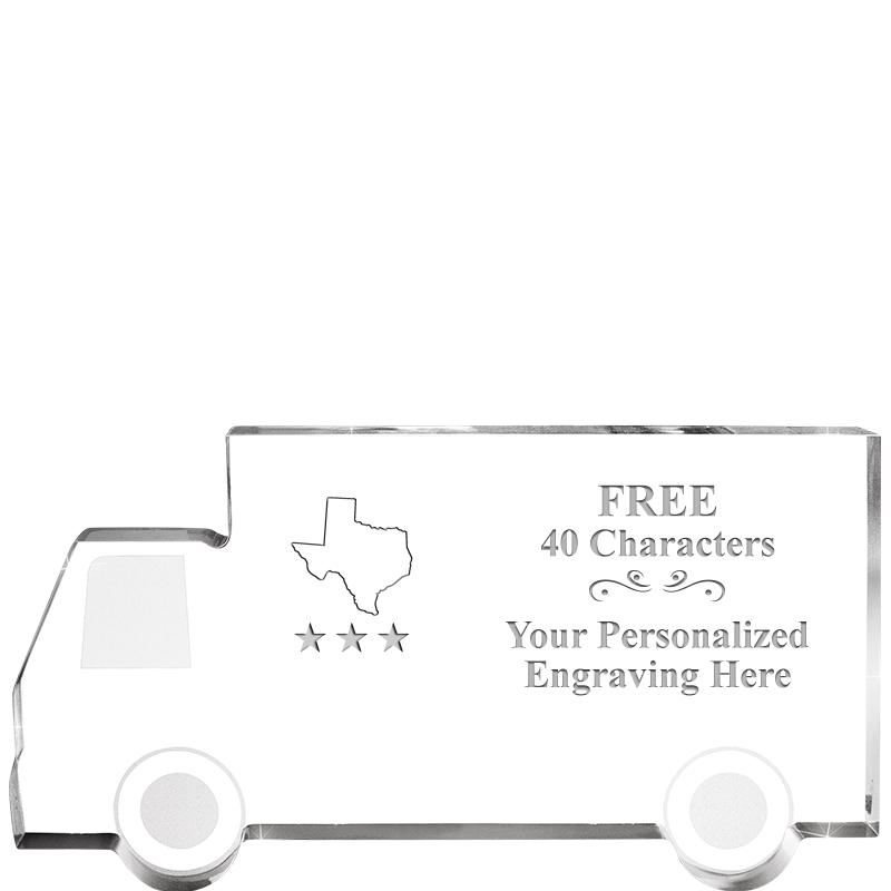 5" 4 WHEELER TRUCK ACRYLIC