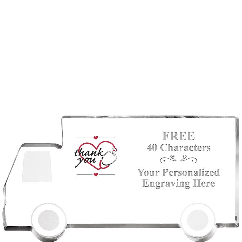 5" 4 WHEELER TRUCK ACRYLIC