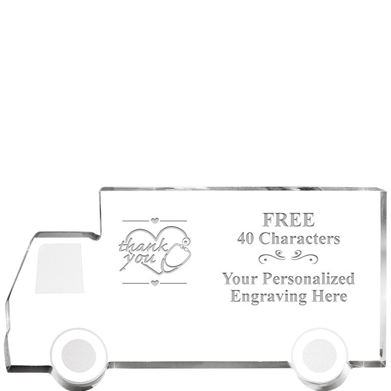 5" 4 WHEELER TRUCK ACRYLIC