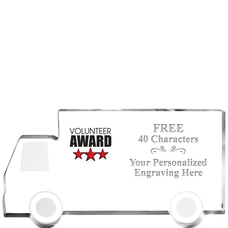 5" 4 WHEELER TRUCK ACRYLIC