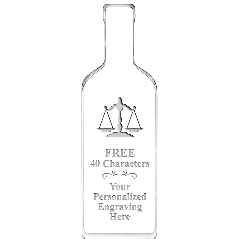 10" WINE BOTTLE ACRYLIC