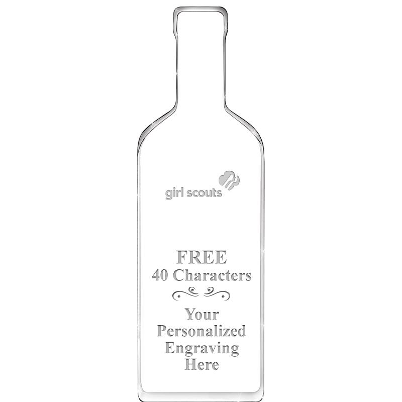 10" WINE BOTTLE ACRYLIC