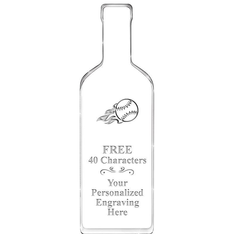 10" WINE BOTTLE ACRYLIC