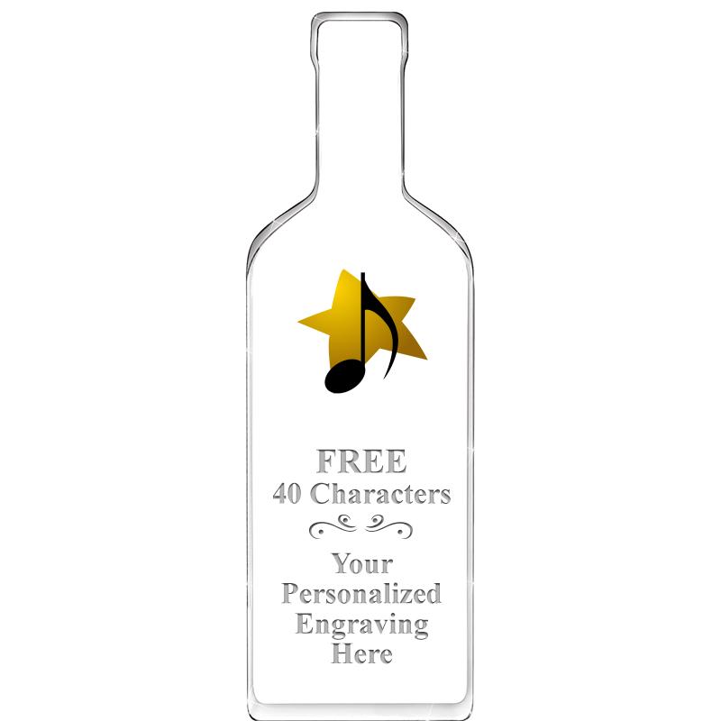 10" WINE BOTTLE ACRYLIC