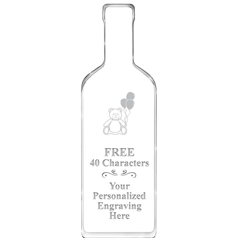 10" WINE BOTTLE ACRYLIC