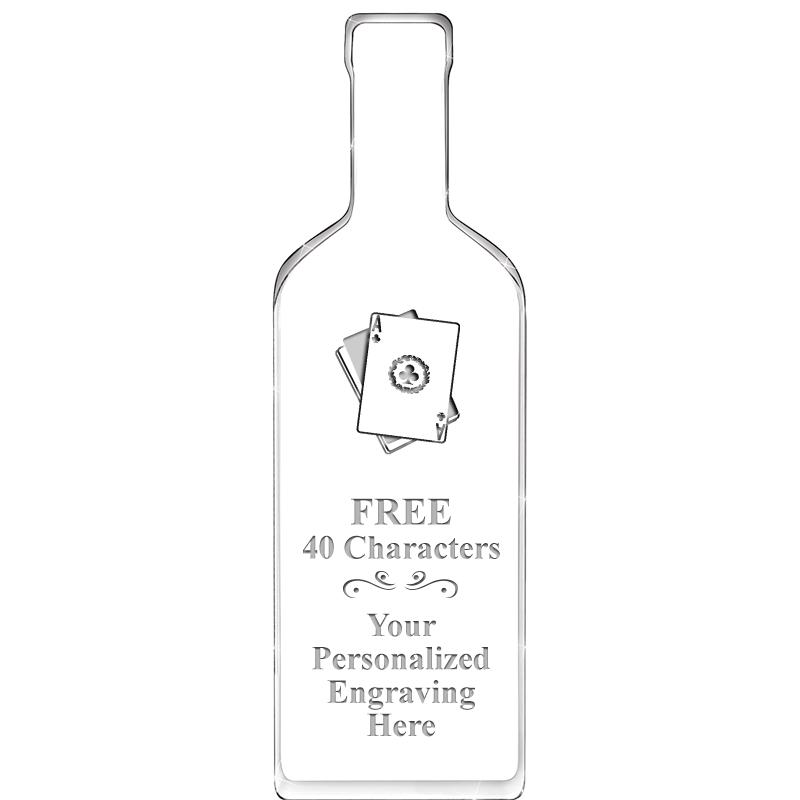 10" WINE BOTTLE ACRYLIC