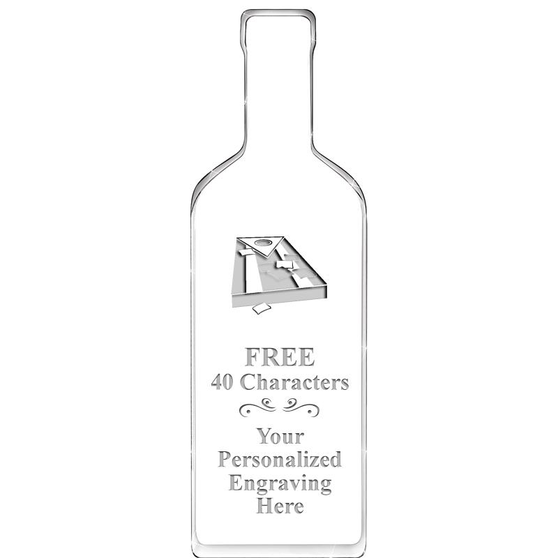 10" WINE BOTTLE ACRYLIC