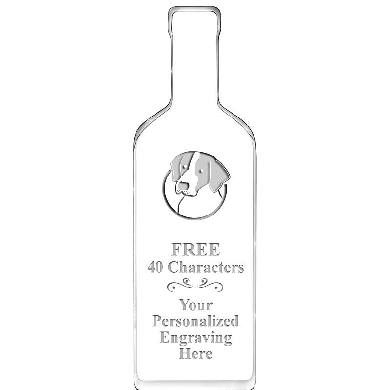 10" WINE BOTTLE ACRYLIC