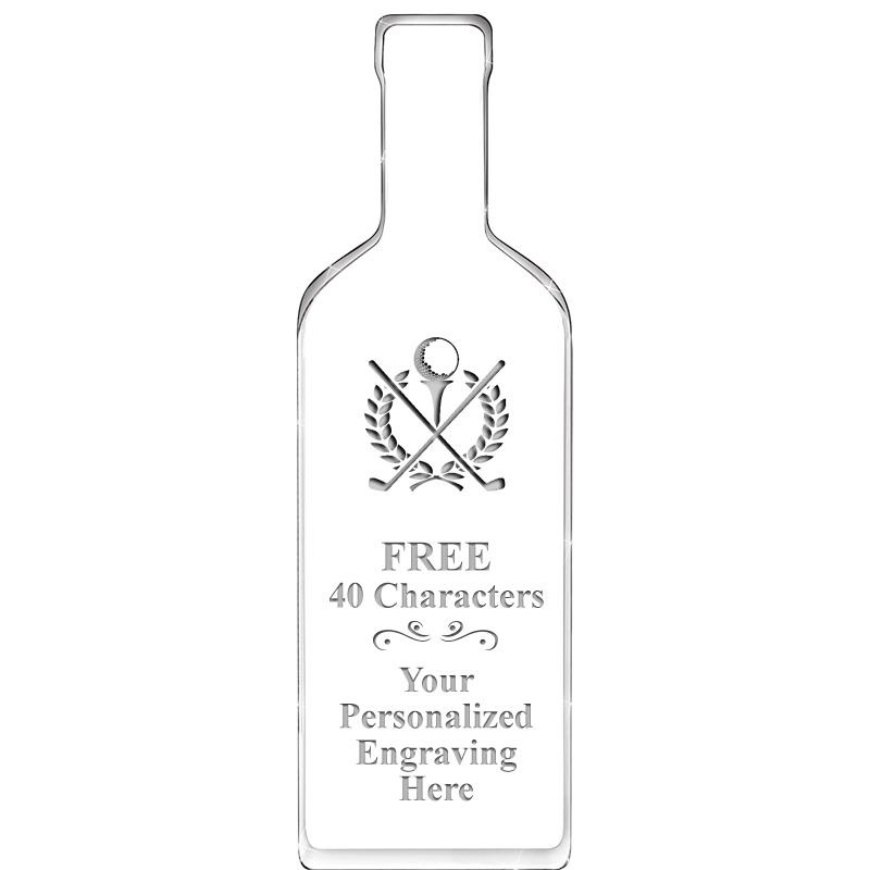 10" WINE BOTTLE ACRYLIC