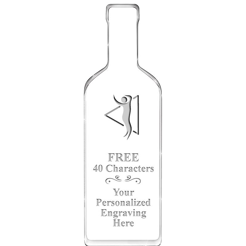 10" WINE BOTTLE ACRYLIC