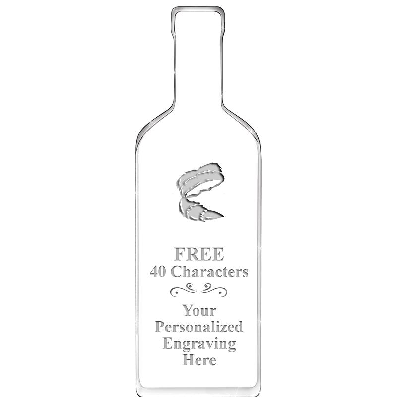 10" WINE BOTTLE ACRYLIC