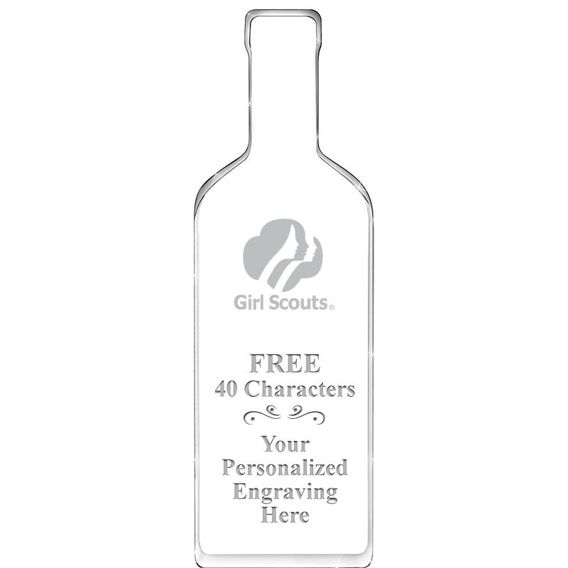 10" WINE BOTTLE ACRYLIC