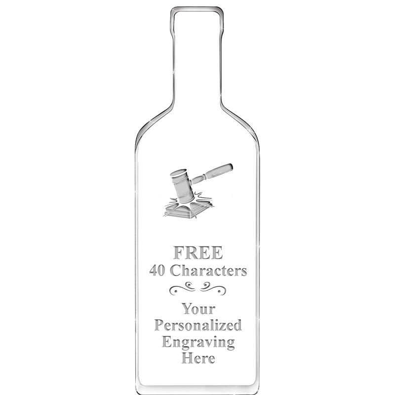 10" WINE BOTTLE ACRYLIC