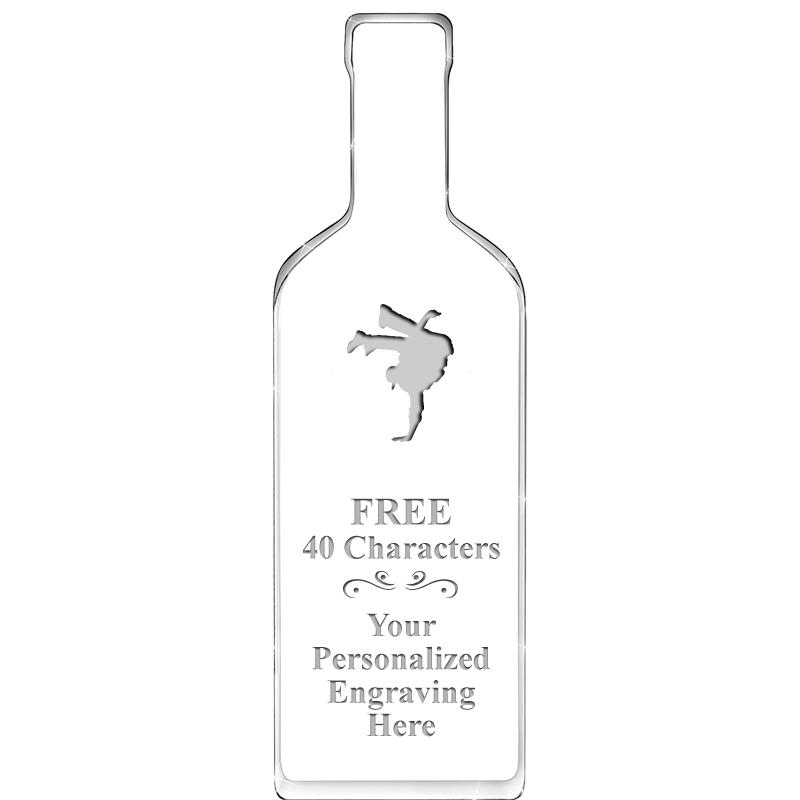 10" WINE BOTTLE ACRYLIC