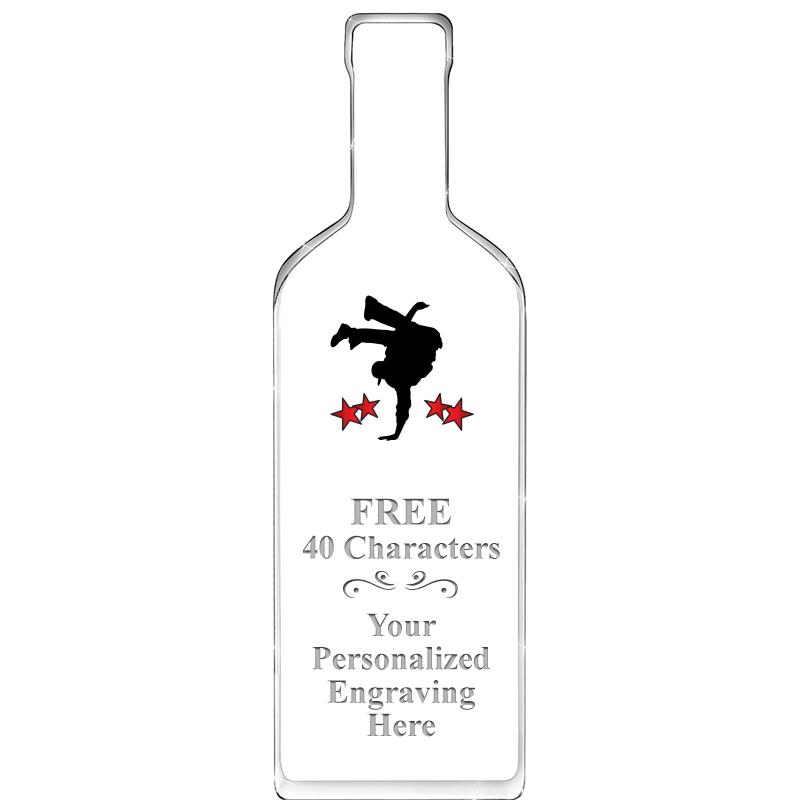 10" WINE BOTTLE ACRYLIC