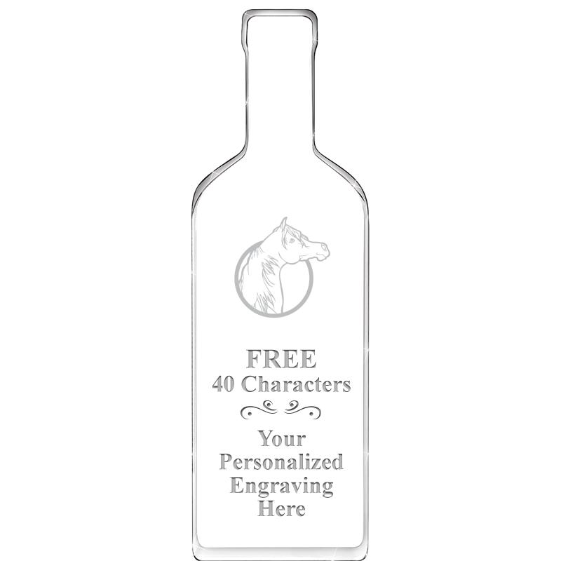 10" WINE BOTTLE ACRYLIC