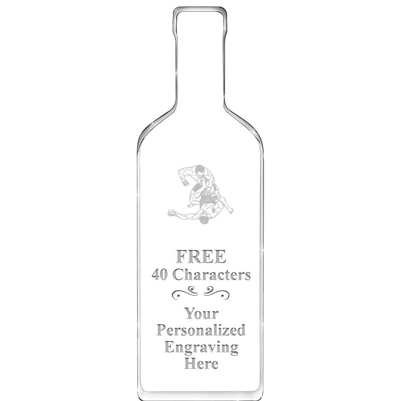 10" WINE BOTTLE ACRYLIC