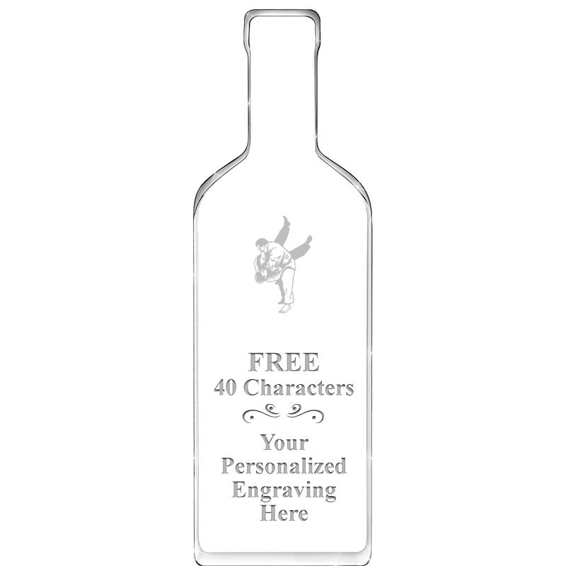 10" WINE BOTTLE ACRYLIC