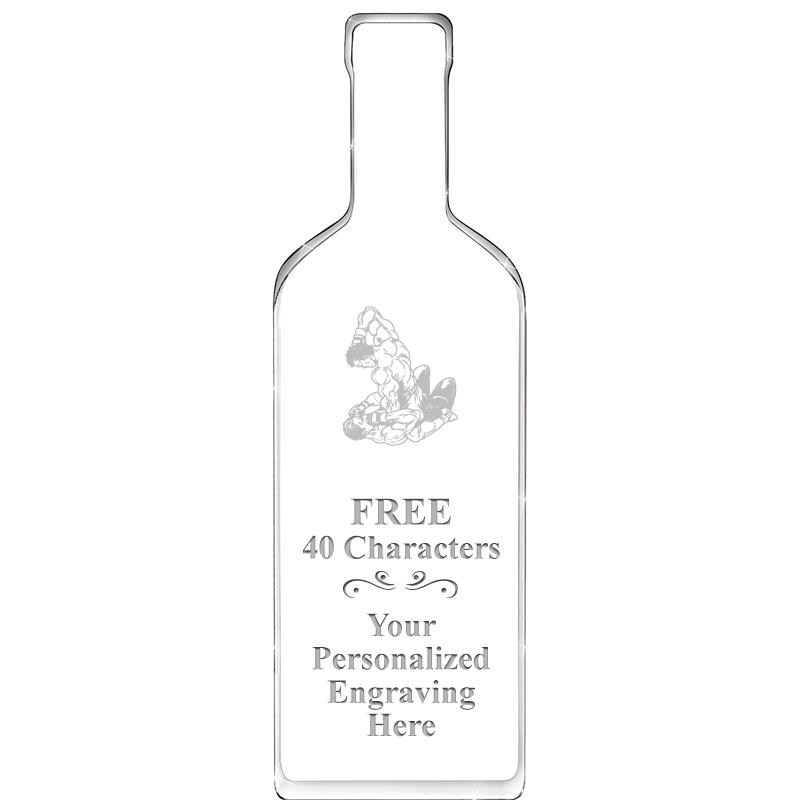 10" WINE BOTTLE ACRYLIC