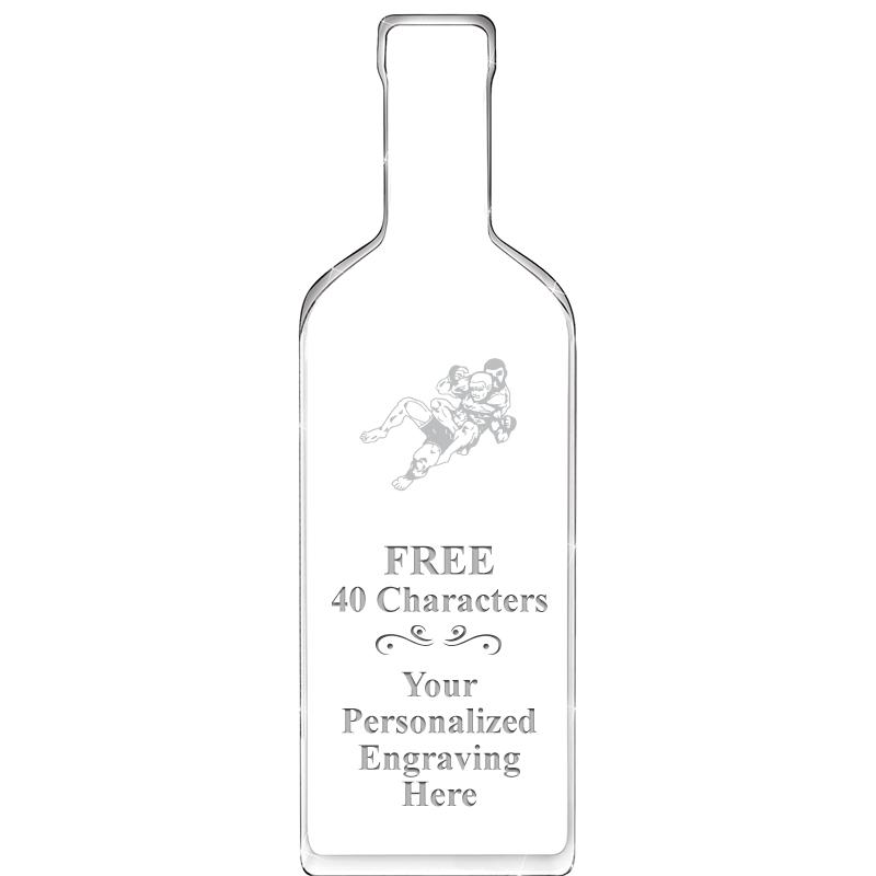 10" WINE BOTTLE ACRYLIC