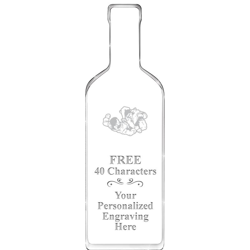 10" WINE BOTTLE ACRYLIC