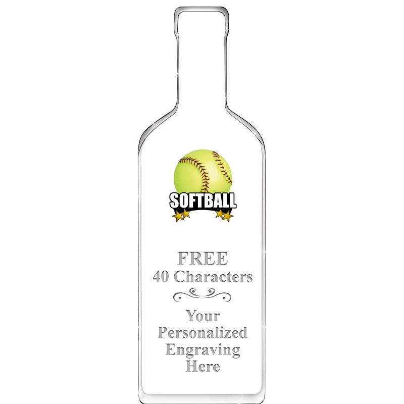 10" WINE BOTTLE ACRYLIC