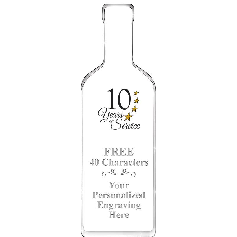 10" WINE BOTTLE ACRYLIC