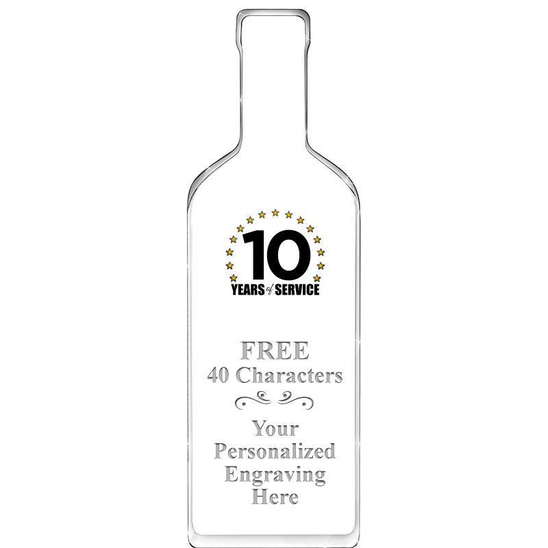 10" WINE BOTTLE ACRYLIC