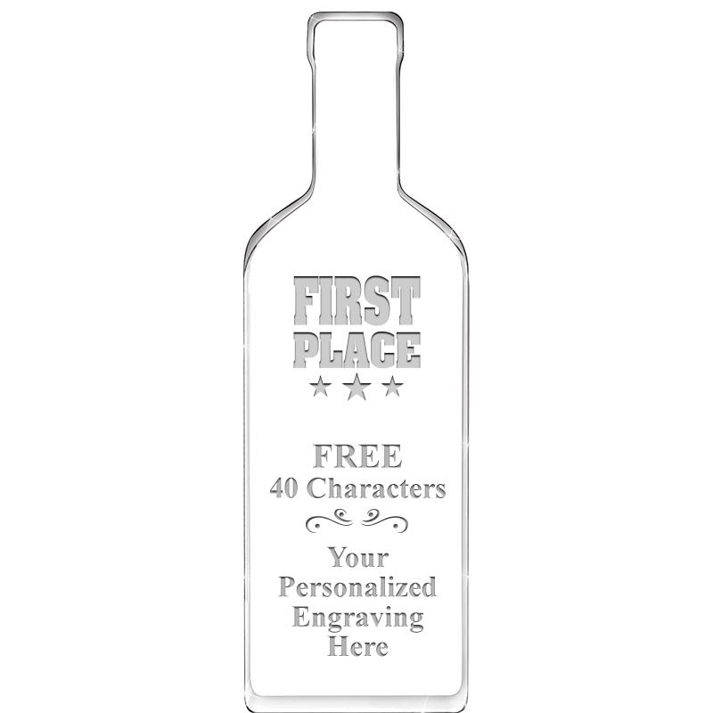 10" WINE BOTTLE ACRYLIC