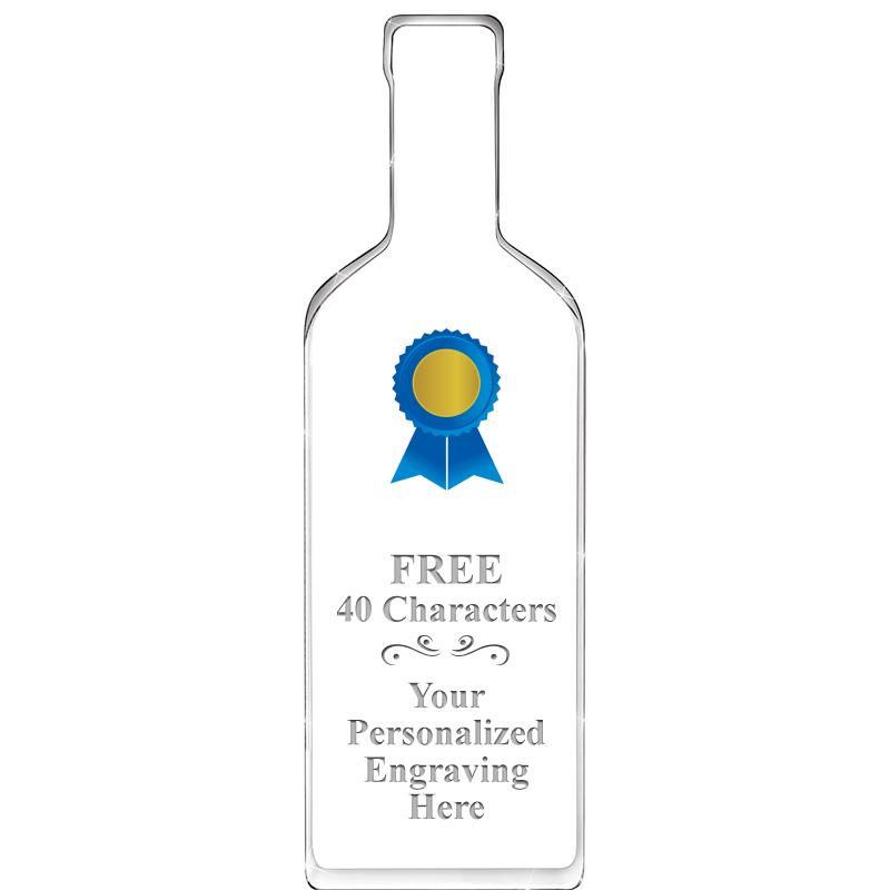 10" WINE BOTTLE ACRYLIC