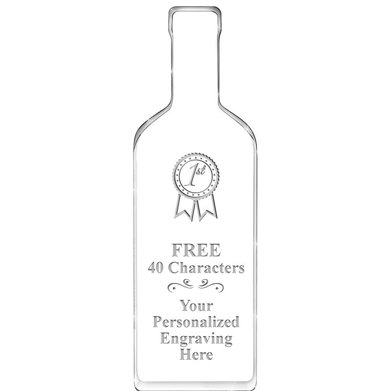 10" WINE BOTTLE ACRYLIC