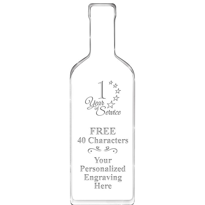 10" WINE BOTTLE ACRYLIC