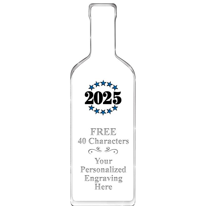 10" WINE BOTTLE ACRYLIC